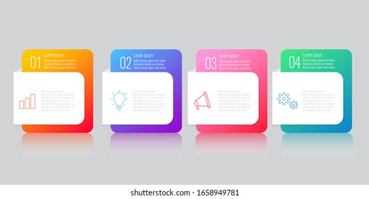 diseño infográfico con vector plano de burbuja de voz