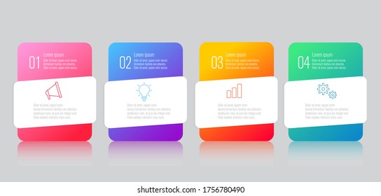 infographics design with speech bubble flat vector