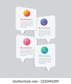 infographics design with speech bubble flat vector