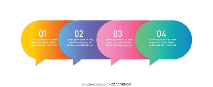 infographics design with speech bubble flat vector