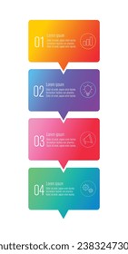 infographics design with speech bubble flat vector
