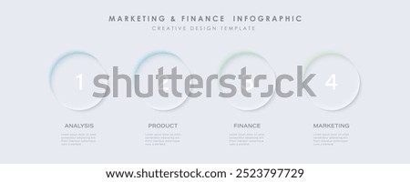 Infographics design template. 4 options or steps.