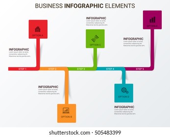 Infographics design template. Abstract 3D digital illustration Infographic. Vector illustration can be used for workflow layout, diagram, number options, web design.