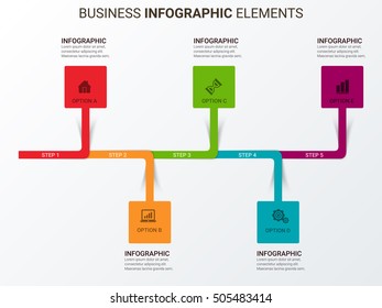Infographics design template. Abstract 3D digital illustration Infographic. Vector illustration can be used for workflow layout, diagram, number options, web design.
