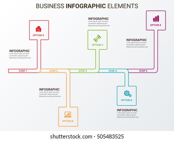 Infographics design template. Abstract 3D digital illustration Infographic. Vector illustration can be used for workflow layout, diagram, number options, web design.