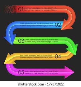 Infographics design template. Arrows