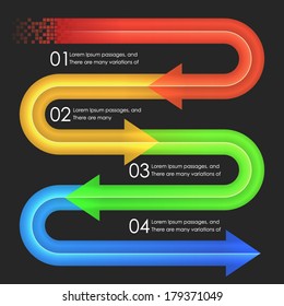 Infographics design template. Arrows