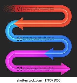 Infographics design template. Arrows