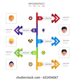 Infographics design template for business chart . vector eps10