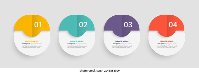 Infographics design template, Business concept with 4 steps.