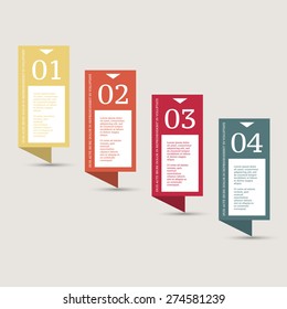 Infographics design template. Business concept with 4 options.
