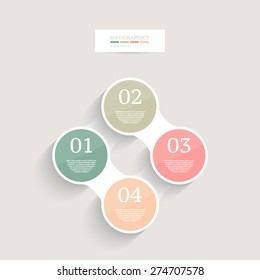 Infographics design template. Business concept with 4 options.