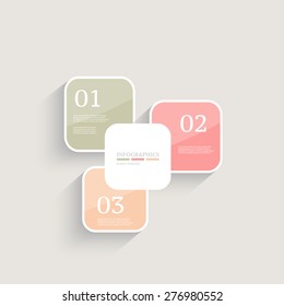 Infographics design template. Business concept with 3 options.