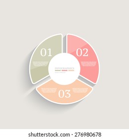 Infographics design template. Business concept with 3 options.