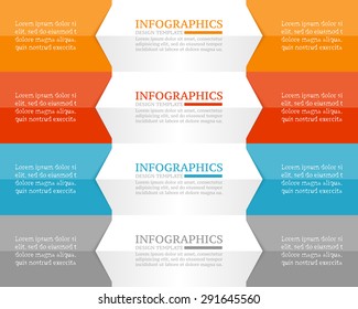 Infographics design template. Business concept with 4 options. 