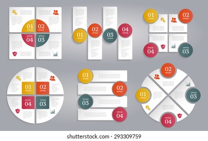 Infographics design template. Business concept with 4 options.