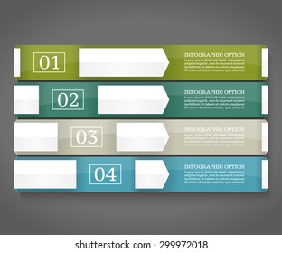 Infographics design template. Business concept with four options. 