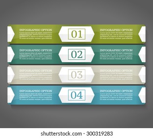 Infographics design template. Business concept with four options. 