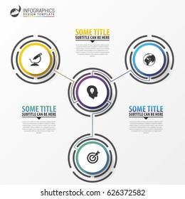 Infographics design template. Business concept with 3 steps. Vector illustration