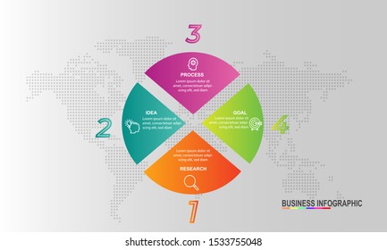 Infographics design template can be used for workflow layout, diagram, annual report, web design, Creative banner, label vector. Info Graph
