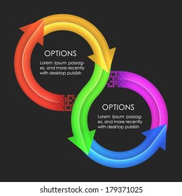 Infographics design template. Circular arrows