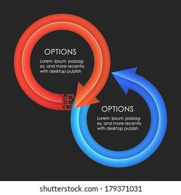 Infographics design template. Circular arrows