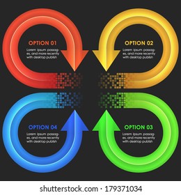 Infographics design template. Circular arrows
