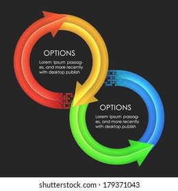 Infographics design template. Circular arrows