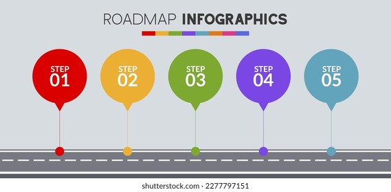 Infographics design template and icons with 5 options or 5 steps. use as workflow process diagram,business data  presentation, timeline layout, milestone, banner, brochure, flow chart