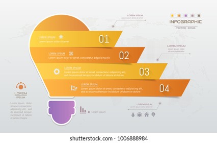 Infographics design template with icons, process diagram, vector eps10 illustration