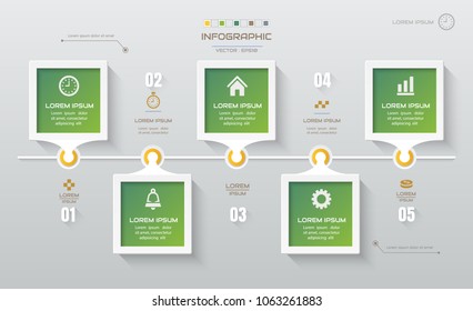 Infographics design template with icons, process diagram, vector eps10 illustration