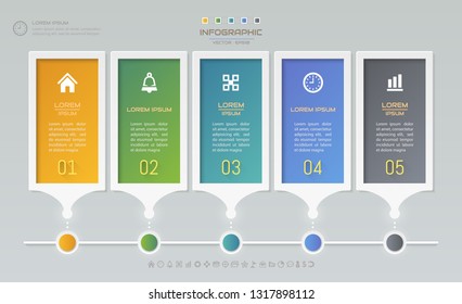 Infographics design template with icons, process diagram, vector eps10 illustration