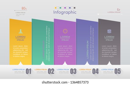 Infographics design template with icons, process diagram, vector eps10 illustration