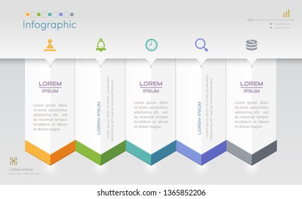 Infographics design template with icons, process diagram, vector eps10 illustration