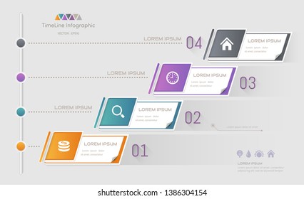 Infographics design template with icons, process diagram, vector eps10 illustration