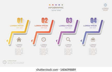 Infographics design template with icons, process diagram, vector eps10 illustration