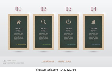 Infographics design template with icons, process diagram, vector eps10 illustration