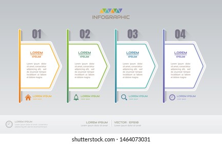 Infographics design template with icons, process diagram, vector eps10 illustration