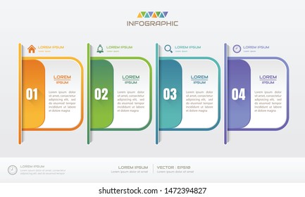 Infographics design template with icons, process diagram, vector eps10 illustration