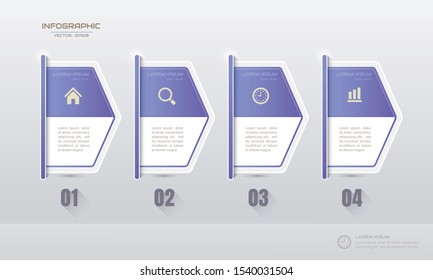 Infographics design template with icons, process diagram, vector eps10 illustration