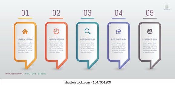 Infographics design template with icons, process diagram, vector eps10 illustration