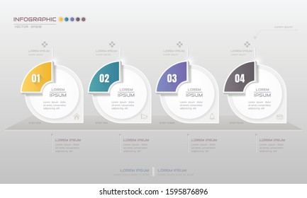 Infographics design template with icons, process diagram, vector eps10 illustration