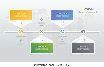 Infographics design template with icons, process diagram, vector eps10 illustration