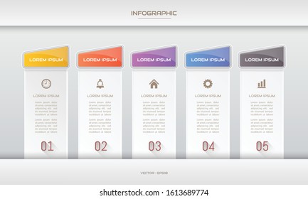 Infographics design template with icons, process diagram, vector eps10 illustration