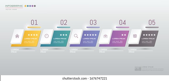 Infographics design template with icons, process diagram, vector eps10 illustration