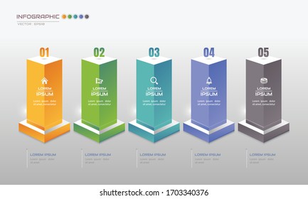 Infographics design template with icons, process diagram, vector eps10 illustration