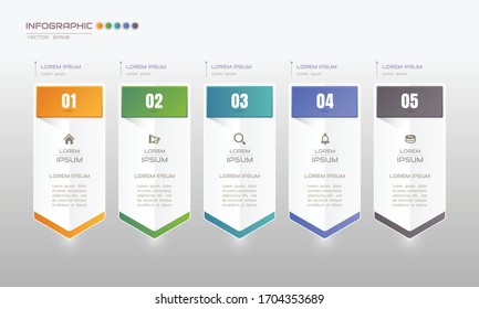 Infographics design template with icons, process diagram, vector eps10 illustration