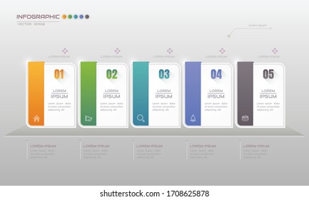 Infographics design template with icons, process diagram, vector eps10 illustration