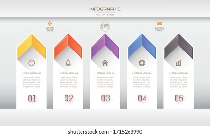 Infographics design template with icons, process diagram, vector eps10 illustration