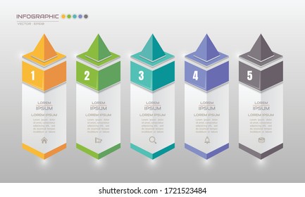 Infographics design template with icons, process diagram, vector eps10 illustration